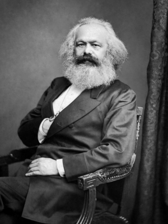 Portrait of Karl Marx.