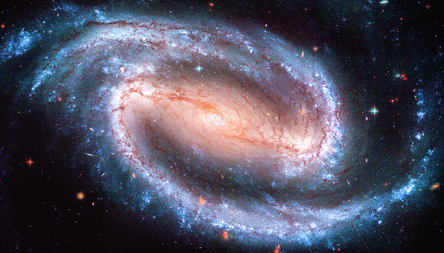 Barred Spiral Galaxy NGC 1300 by NASA Hubble Space Telescope Photograph ...