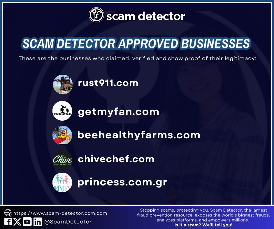 Scam Detector-approved businesses: Rust911, Fans of F…