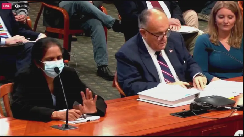 Giuliani brings witnesses to testify on voter fraud at Detroit TCF ...