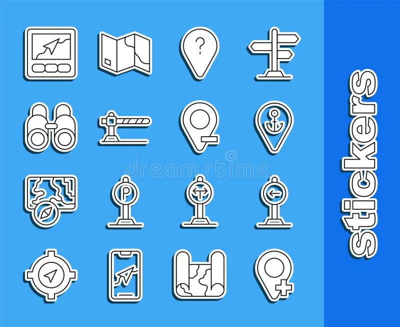 Set Line Location, Traffic Sign Turn Left, with Anchor, Unk…