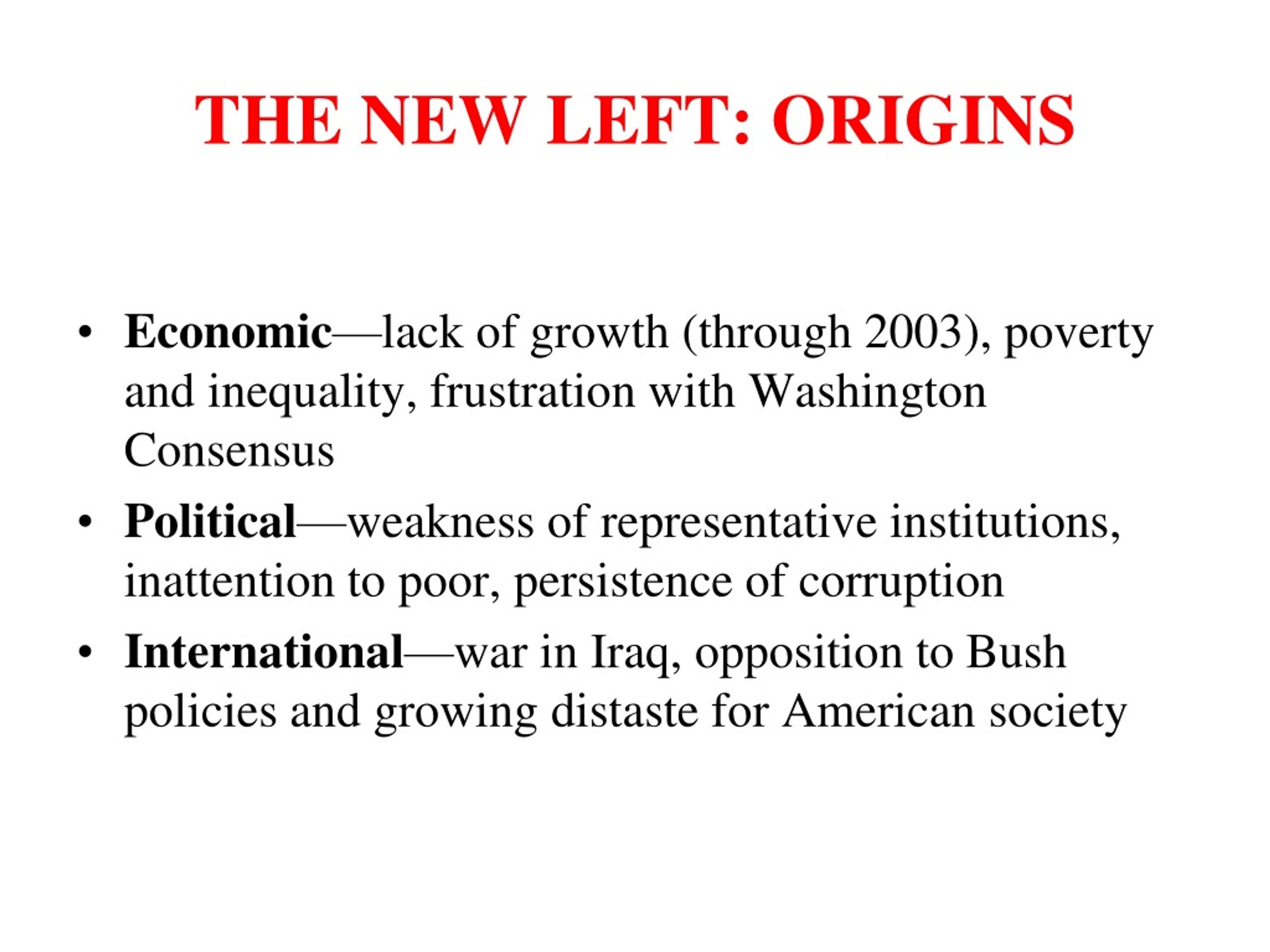 PPT - THE RISE OF THE NEW LEFT PowerPoint Pre…