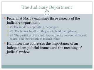 Federalist No 78 | PPT