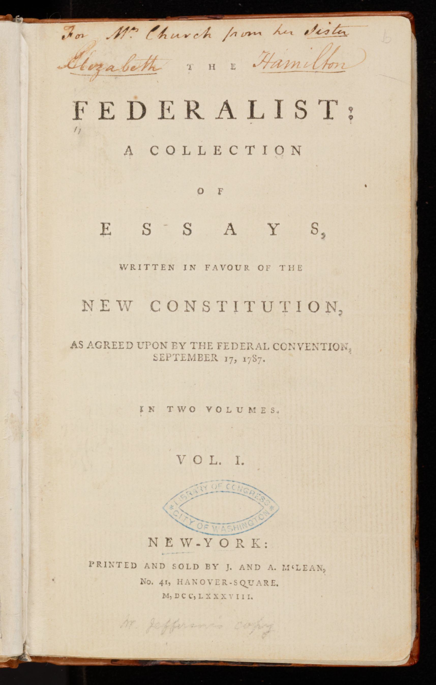 Federalist Papers | George Washington's Mount Vernon