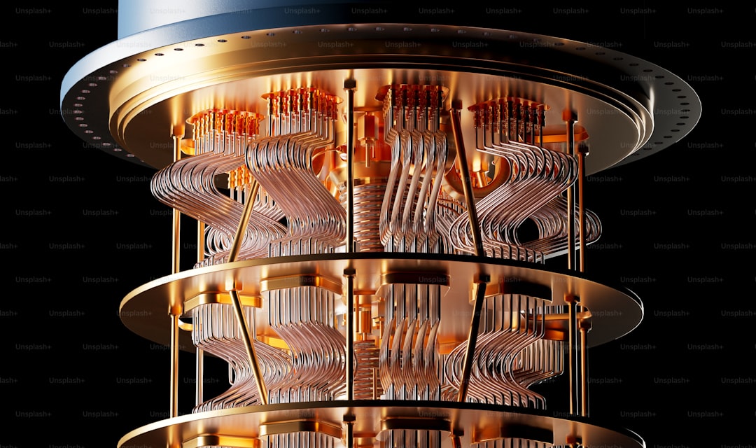 a close up of a large metal object