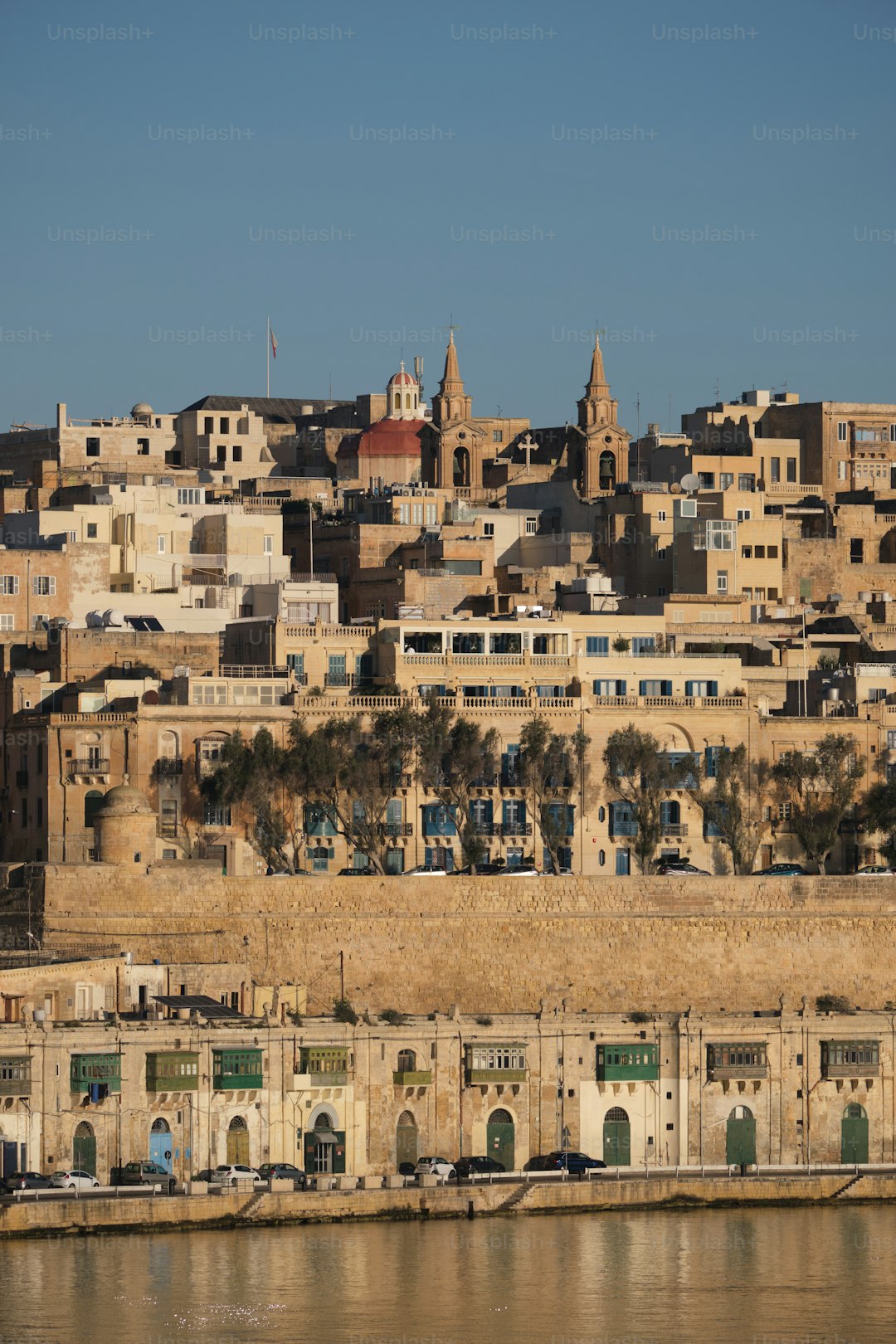 a view of a city from across the water