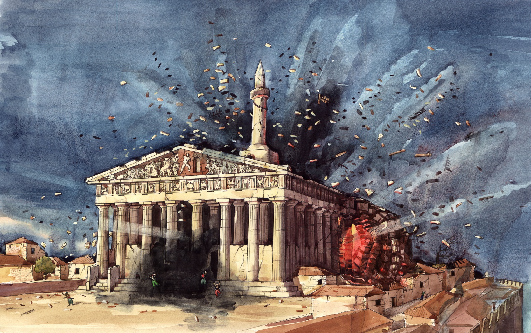 Parthenon Explosion 1687